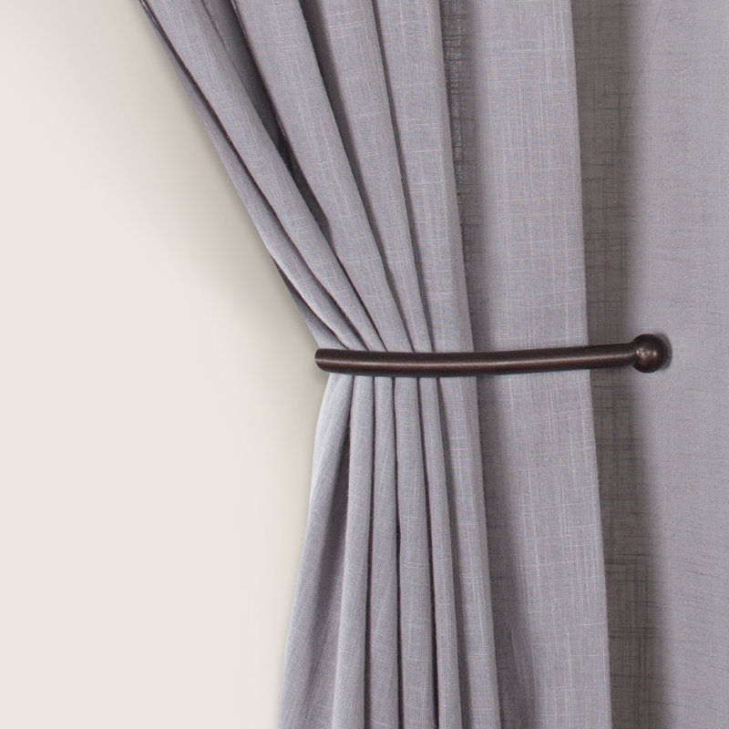 Embrasses de rideaux Rebrilliant - ensemble de 2 attaches / boule d'attache de rideau brun mat