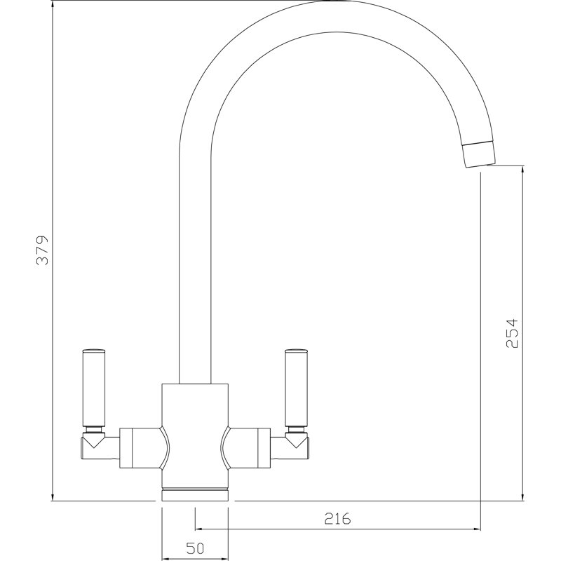 Abode Designs Brolle Kitchen Faucet, Chrome