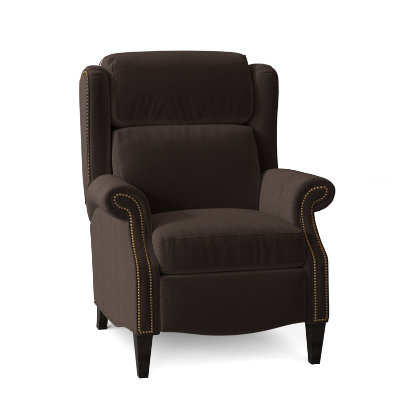 Miller Recliner, Aline Fumo Genuine Leather, Cobblestone, French Natural