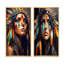 «Colorful Native American Woman», 2 pièces sur toile-1050223661-1050223658