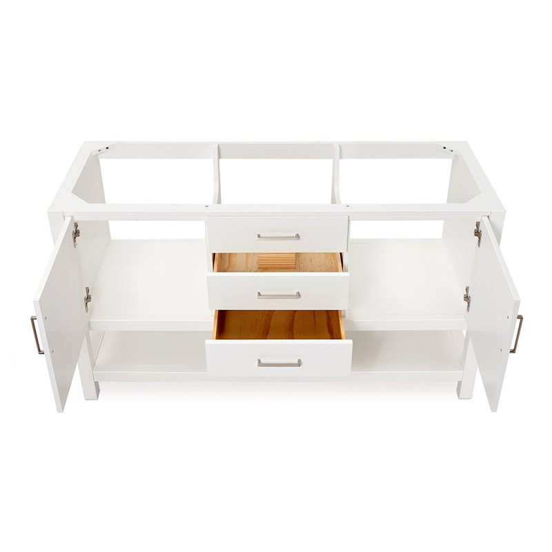 Bayhill 60'' W Single Bathroom Vanity Base, White