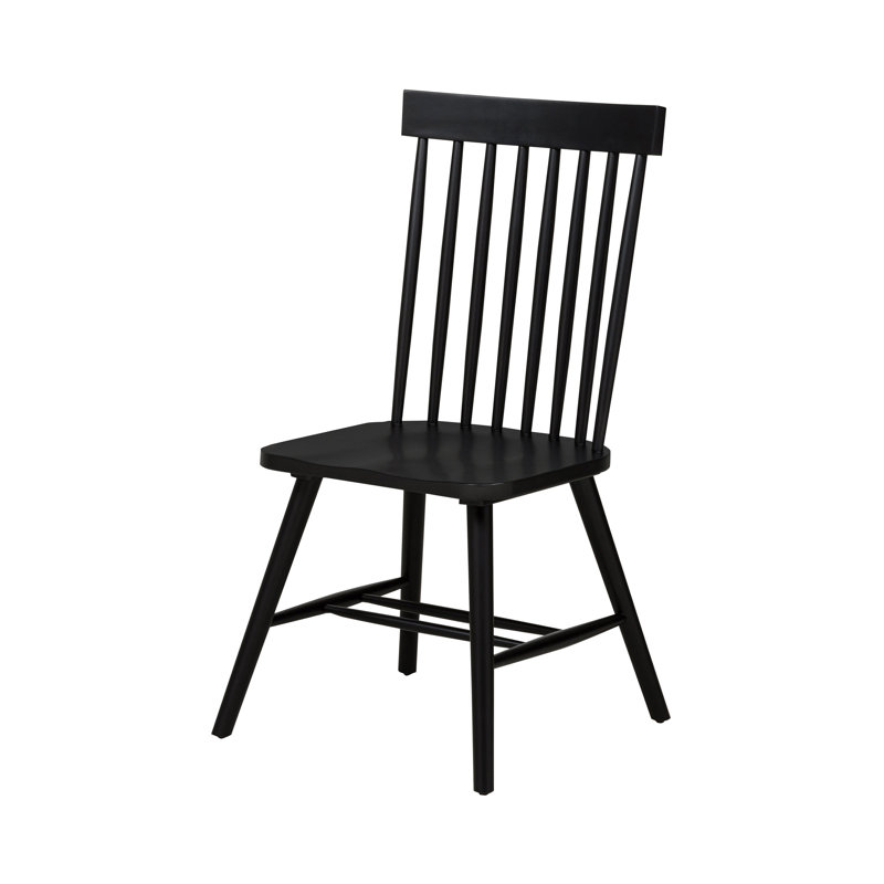 Chaise d'appoint de salle à manger l 19,4 po de style transitionnel, noir, Noir, Noir, Noir