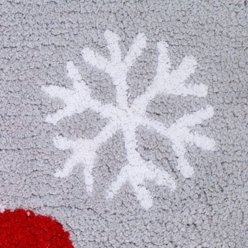 Holiday Gnome Cotton Bath Rug with Non-Slip Backing