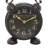 Traditional Analog Metal Tabletop Clock in Black/Blue/White/Beige