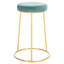 Saroun Upholstered Counter Stool with Metal Frame-871434205