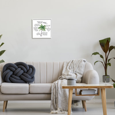 «Tropical Palm Tree», plante texturée, giclée, art texturé par vaisselle