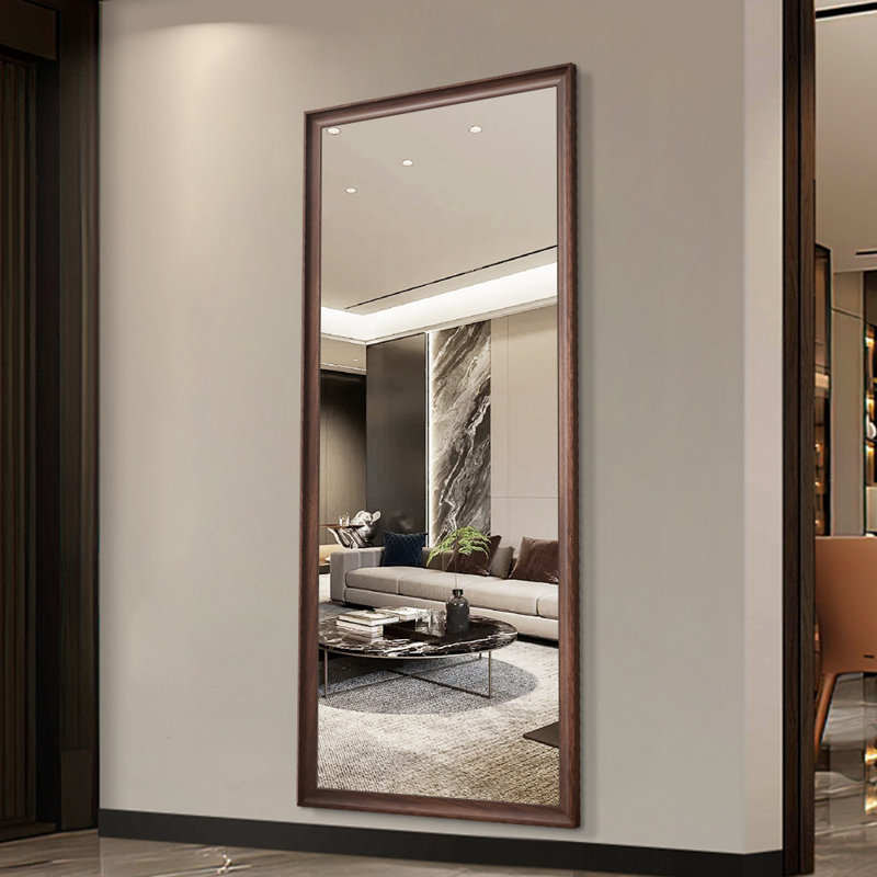 Rustic Full Length Mirror – Wall Mounted or Freestanding, Shatter-Resistant Wooden Frame for Bedroom & Entryway, 70" x 31"
