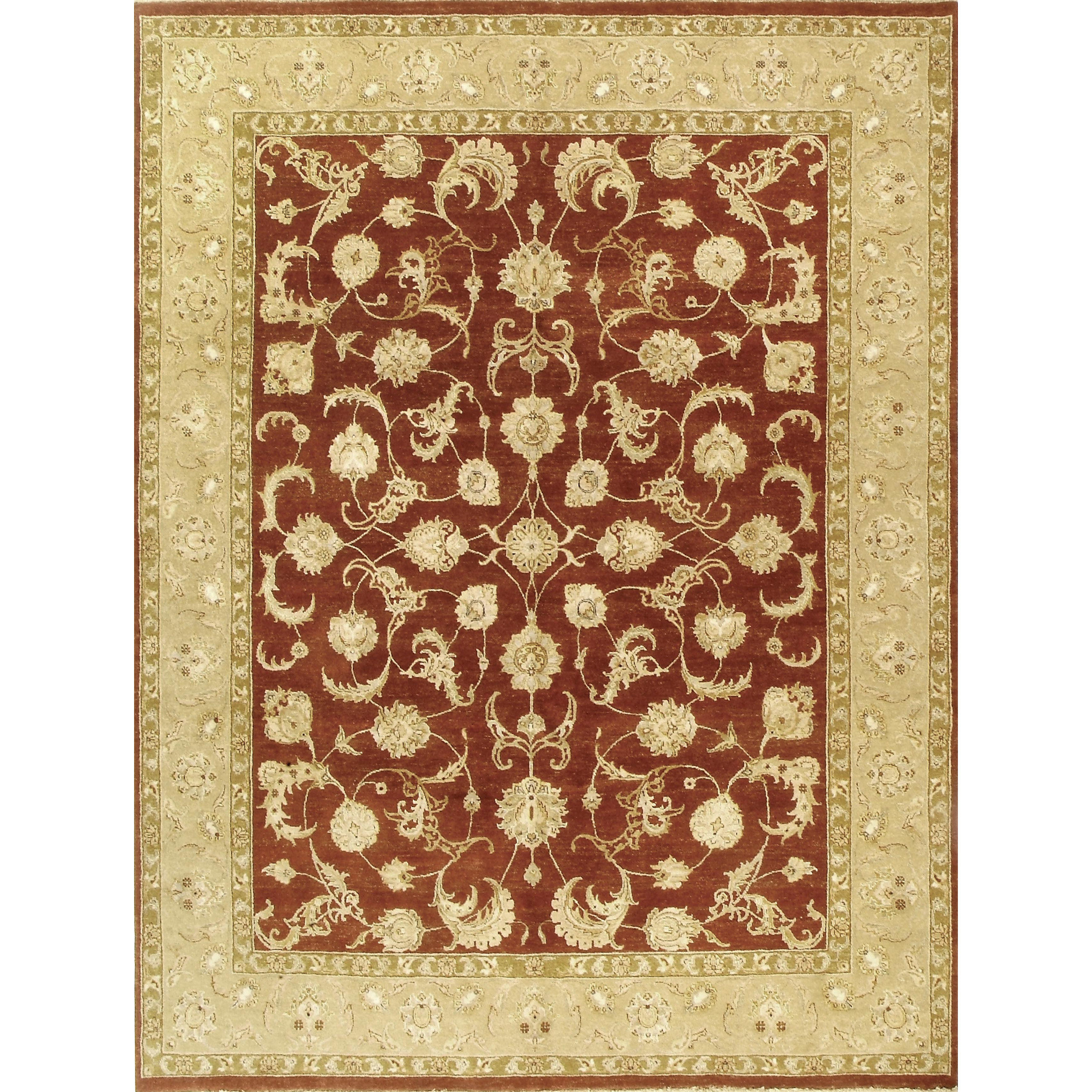 Bokara Rug Co., Inc. High-Quality Hand-Knotted Rust And Beige Area Rug ...