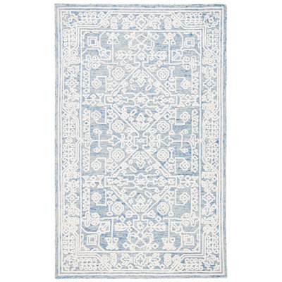 Tapis en laine et coton touffeté à la main Pezanetti avec latex Southwestern