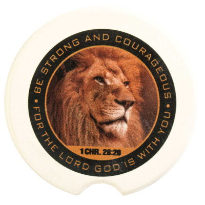 Car Coasters Be Strong 1Chr 28:20 2-Pack