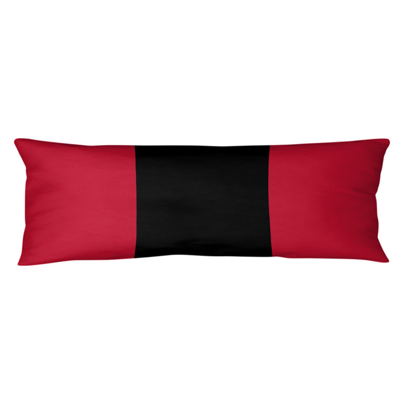 Stripes Medium Polyester/Polyfill Body Pillow, Red and Black, Atlanta Throwback Football