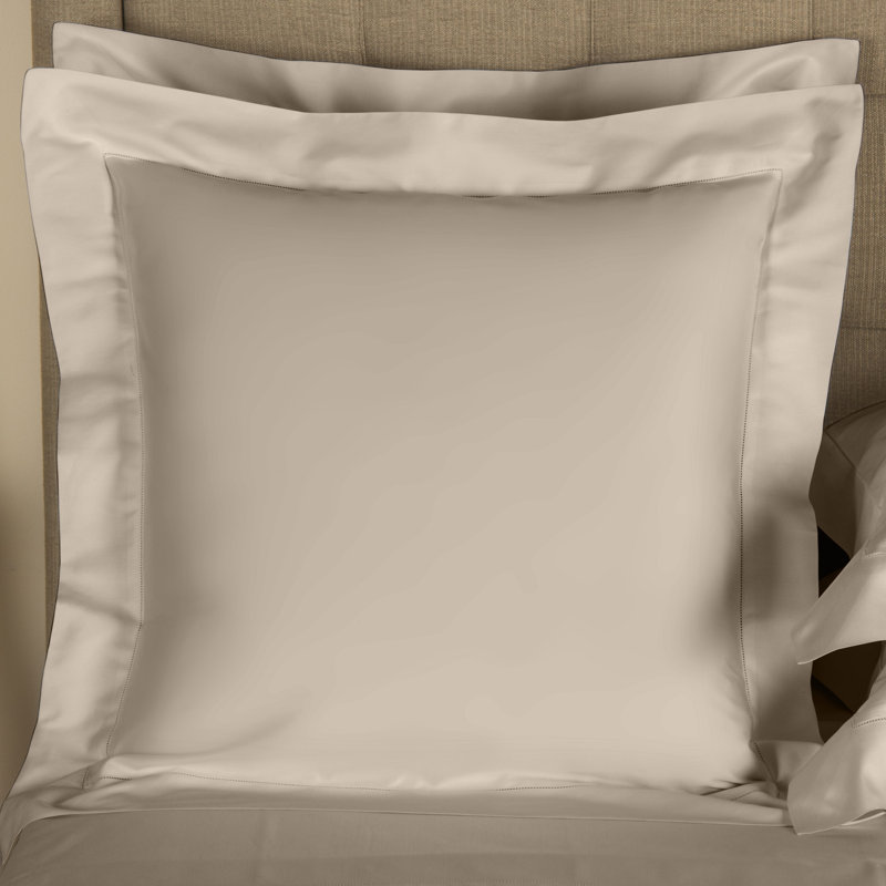 Single Ajour Pillow Sham, White, Euro
