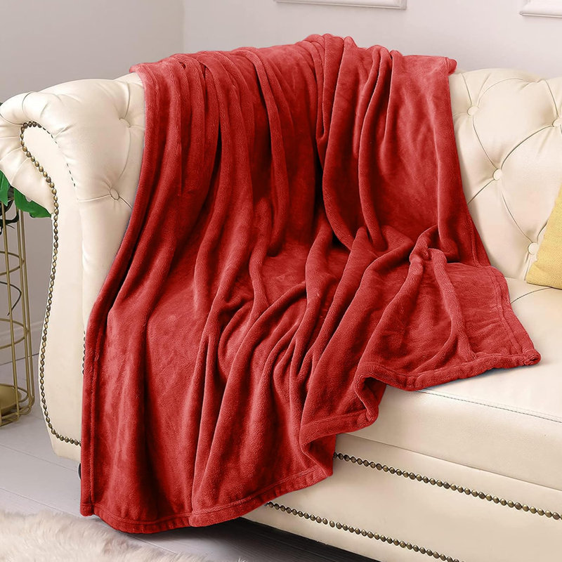 Prime Linens Weighted Throw Blanket, King, Red