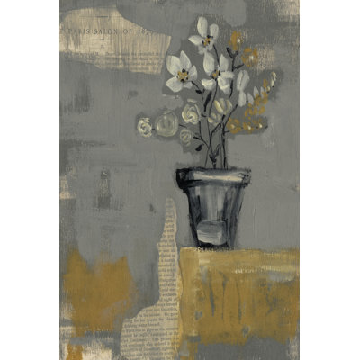 Floral Salon I by Jennifer Goldberger - Wrapped Canvas Print