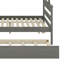 Lit superposé simple au-dessus d'un lit double en bois avec lit gigogne-1871237951