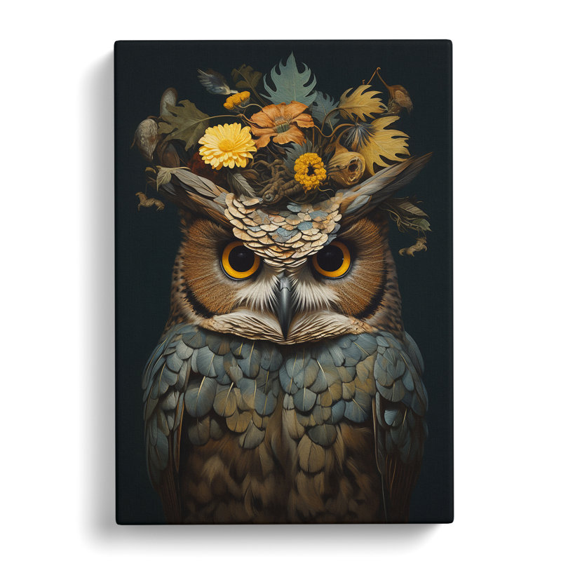 Owl Conceptual - Wrapped Canvas, 76cm H x 50cm W x 3cm D