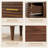 19" W Bedside Table with Storage Drawers-1308109628