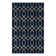 Glam Navy Blue Gold Area Rug