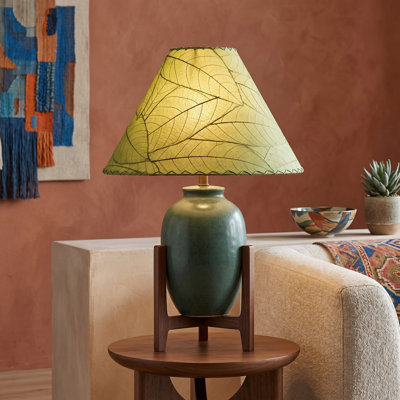 Quintan 12'' H Banyan Leaf Empire Lamp Shade