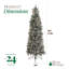 Home Heritage 7 Foot Slim Pine Prelit Flocked Artificial Christmas Tree