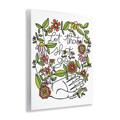 Let It Go Floral, plaque murale, design par Mandy Ford Art + Illustration