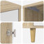 36cm W Engineered Wood Bedside Table