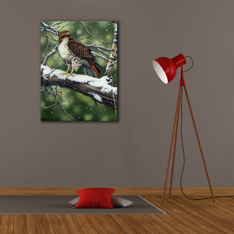 «Red Tailed Hawk» par William Vanderdasson, H 34 po x l 26 po x P 1,5 po
