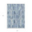 HomeRoots 10' X 14' Navy Blue And Sky Blue Abstract Washable Indoor Outdoor Area Rug