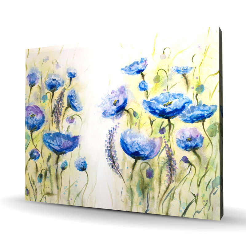 Jardin bleu - Toile florale botanique pour la décoration intérieure