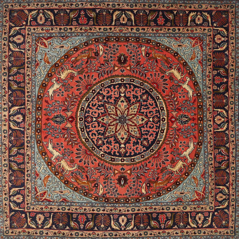 Ycatapom Oriental Indoor Rug, Round 5'