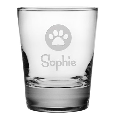 Paw Print 13.25oz. Whiskey Glass Set