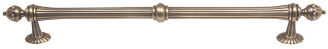 Ornate 18" CTC Appliance Pull, Antique English Matte
