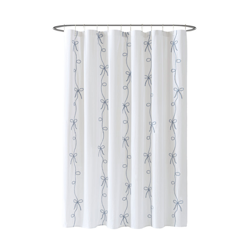 Rideau de douche Peri Home Sasha Bows 72 X 72, Bleu