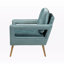 Fauteuil Arbaaz en velours bleu clair et pieds dorés brossés, H 34,5 po x l 29,1 po x P 34,5 po-1159378623