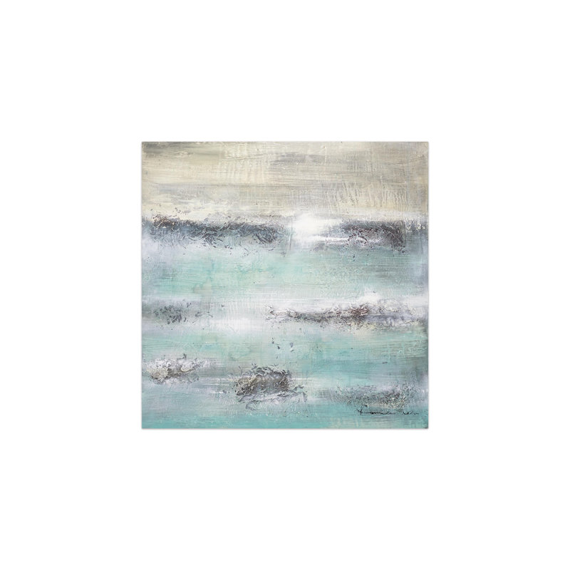 Hand -painted wave noise acrylic painting