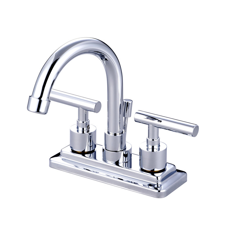 Tampa Centerset Bathroom Faucet with Drain Assembly, Polished Chrome