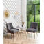 Chaise d'appoint en velours beige Baudel-1563904542