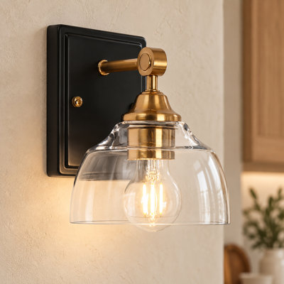 Aura 1-Light Armed Sconce Bathroom Vanity Light