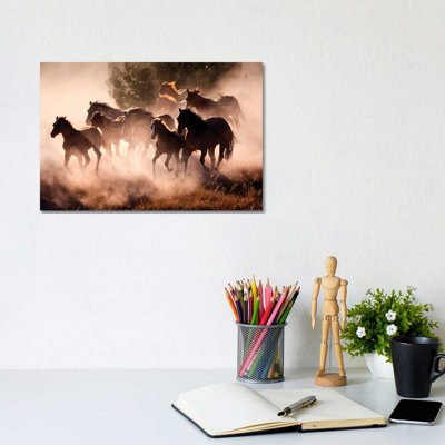 Horses by Lisa Dearing - Wrapped Canvas Print