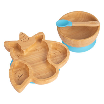 Tiny Dining - Children's Bamboo Suction Unicorn Dinner