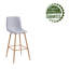 Upholstered Counter Stool with Metal Frame-471388997