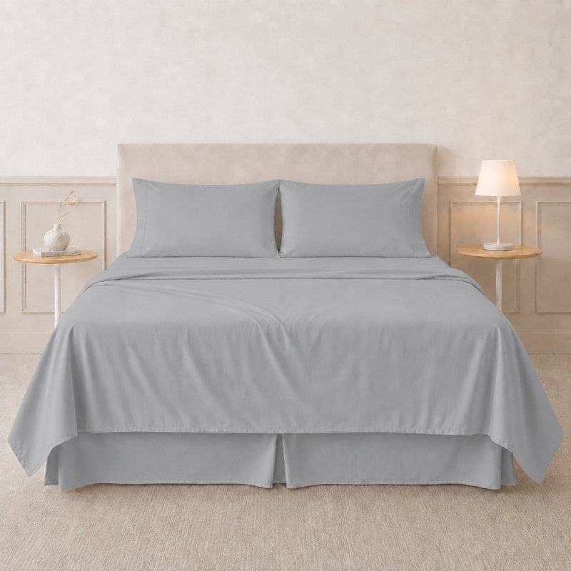 Ensemble de draps 4 pièces en microfibre ultra douce Modern Threads avec poches profondes, couleurs unies et imprimés