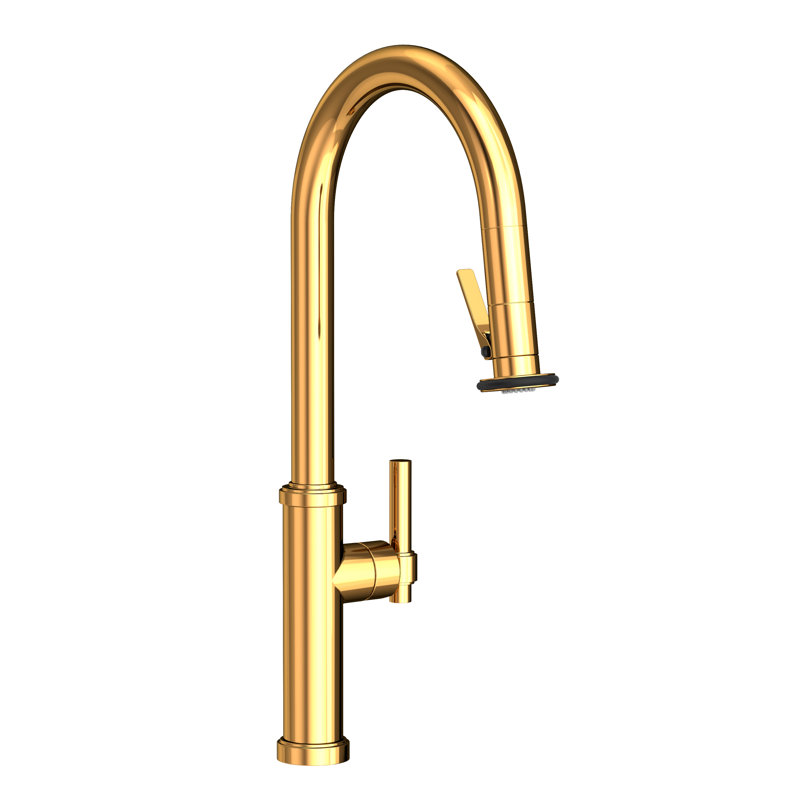 Pull-Down Kitchen Faucet - Trigger Spray, Polished Gold (PVD)