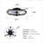 20" Modern Black LED Ceiling Fan Light-8099892