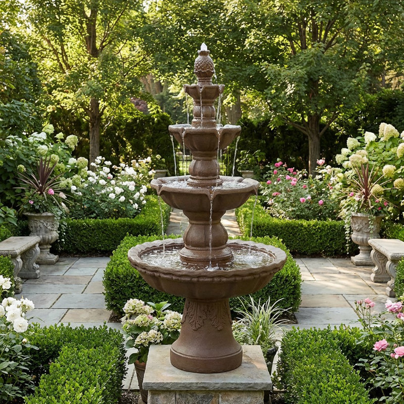 Fontaine de jardin Kensett, Brun