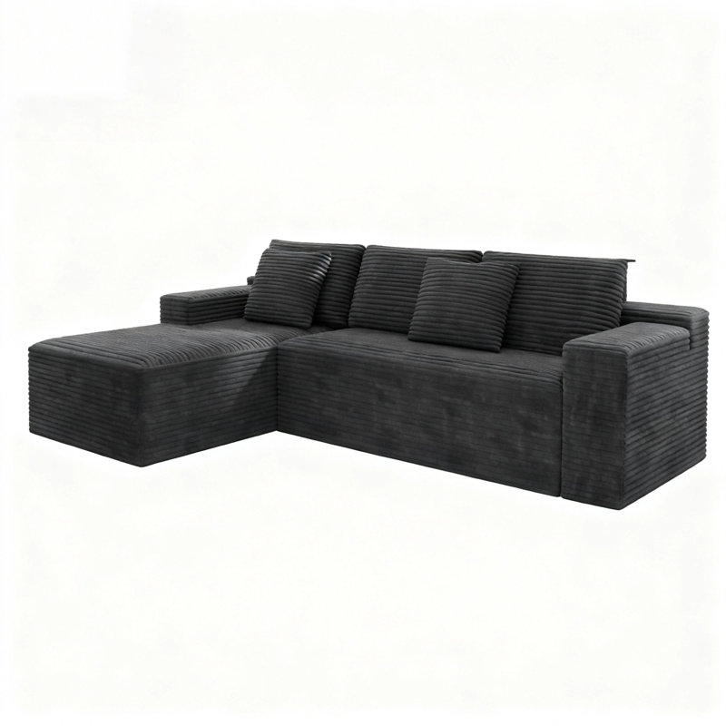 Canapé modulaire 104,3 x 68,9 po, Gris