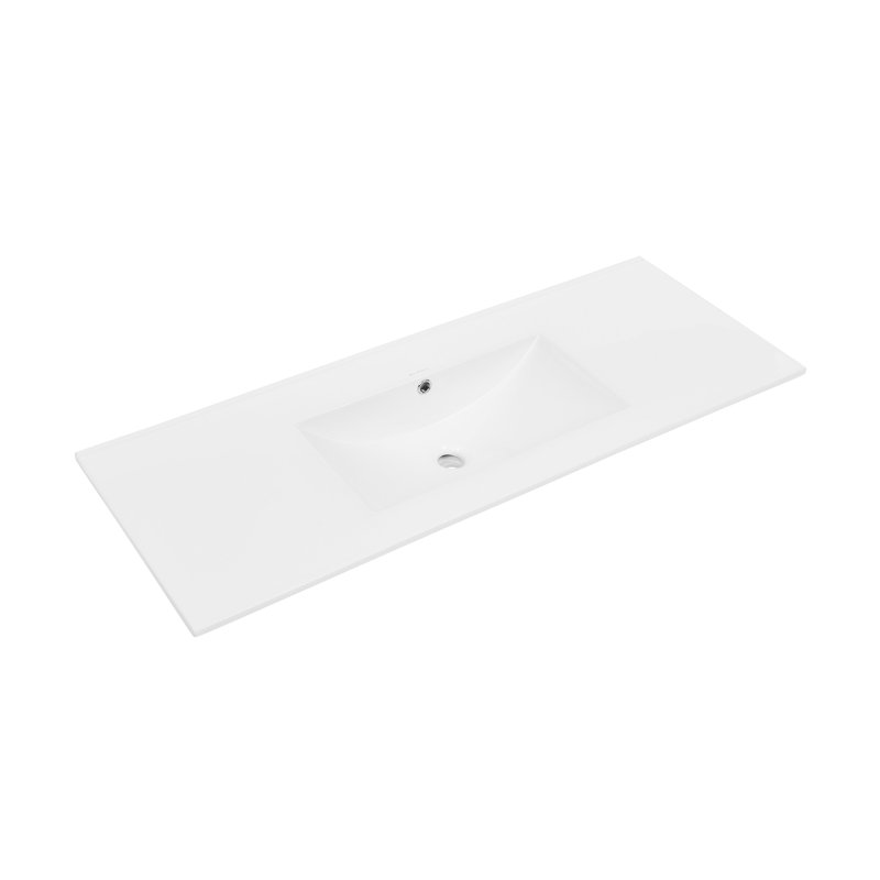 Comptoir de meuble-lavabo 48 po Zero Hole, Blanc