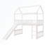 Lit mezzanine simple gris avec glissade-667752441