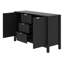 Buffet Wave Design avec 3 tablettes réglables, armoire d'entrée, 3 tiroirs et portes à fermeture en douceur-163804538