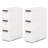 Inbox Zero 2 Pcs 3-drawer Narrow Rolling Storage Cabinet With Pull Handles Built-in Wheels